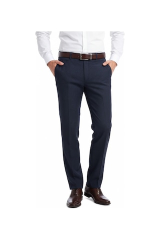 Erkek Regular Fit Çizgili Kumaş Pantolon Likra Kumaş Bgl-st05036 Lacivert