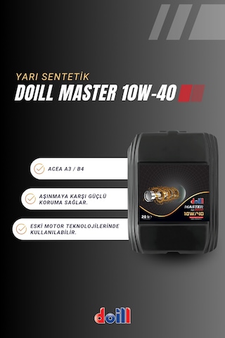 Doill Master 10W-40 Apı Sm/Cf Acea A3/B4 Yarı Sentetik Motor Yağı 20 L