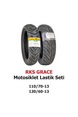 Rks Grace Motosiklet Lastiği 130/60-13 Tl Ve 110/70-13 Tl Set
