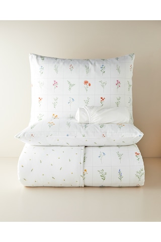 English Home Damada Bloom Kolay Ütülenir Çarşaflı Çift Kişilik Nevresim Takımı 200x220 Cm Sarı-yeşil Sarı-yeşil