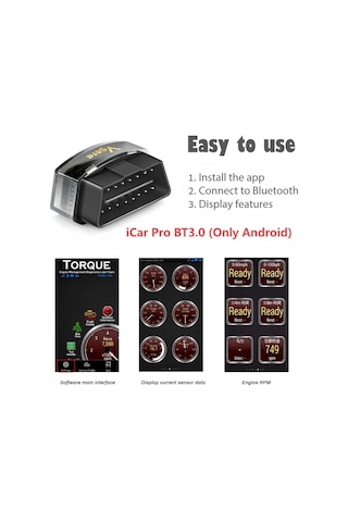 Vgate Icar Pro V2.1 Bluetooth 3.0 Arıza Tespit Cihazı