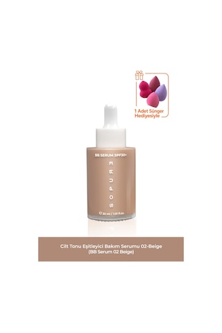 Sopure Cilt Tonu Eşitleyici Renkli BB Serum 02 Beige