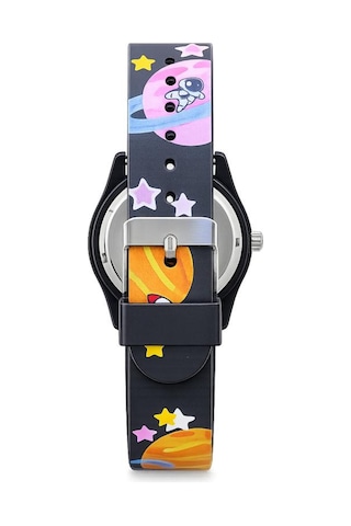 Astronot Desenli Erkek Çocuk Unisex Kol Saati Siyah Rakamlı Saat St-304426