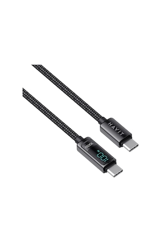 Havit CB6247 PD100W Type-C To Type-C Göstergeli Şarj Kablosu
