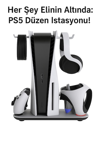 Ps5/ps5 Slim Uyumlu Multifonksiyonel Şarj Stand Soğutucu Fan