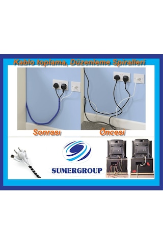 Sumergroup Kablo Düzenleyici Koruyucu Spiral Rulo 25Mm Siyah 50M