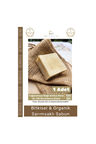 Lüks %100 Doğal Güzel Kokulu El Yüz Saç Vücut Cilt Orijinal Bitkisel Sarımsaklı Sabun 120g - 1 Adet