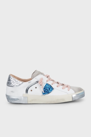 Philippe Model Sim Detaylı Deri Sneaker Ayakkabı Kadın Ayakkabı Prldvg10 Beyaz-gri-mavi