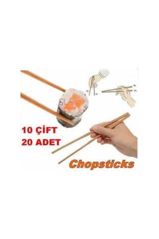 Çin Çubukları Japon Çubukları Yemek Çubuğu 20 Çift Çubuk