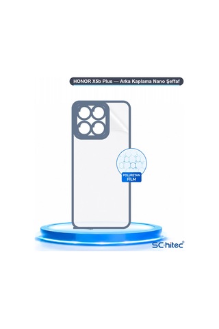 Schitec Honor X5b Plus Uyumlu Arka Yüzey Hidrojel Koruyucu Film 13071729