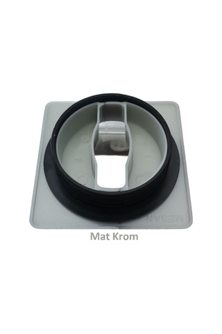 Adilon Masaüstü Kablo Kanalı Deliği Kapağı, Kare, Mat Krom 6 Cm