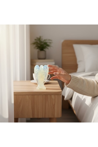 Doğaltaş Melek Epoksi Reçine Opal Melek