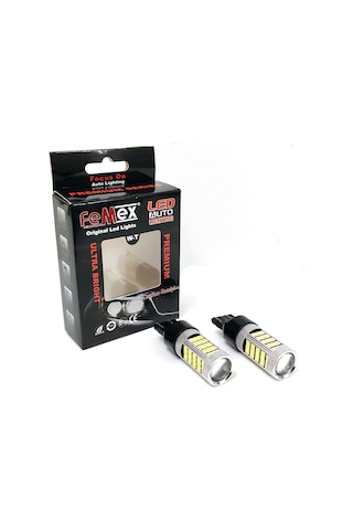 Femex Premium T20 7443 9W Led Ampul Çift Duy Beyaz 2835 Chip Merc