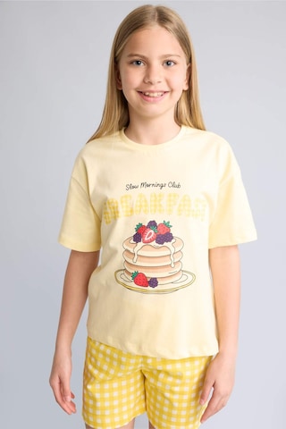 Defacto Regular Fıt 2li Sarı Pijama Takımı Kız Çocuk H5508a826smyl155 Sarı-yl155