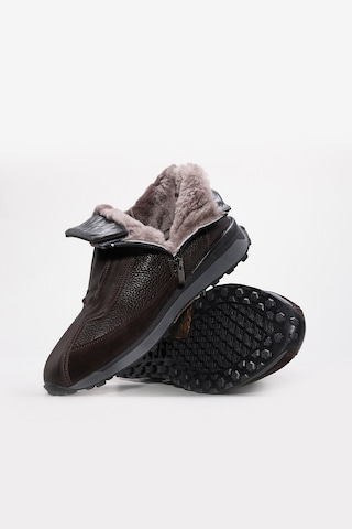 Hakiki Deri Kürklü Erkek Klasik Bot 856kma528 Kahve
