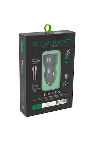 Powerway Cc35 Yeni Nesil Usb-c İphone To Type-c Araç Şarj Seti Pd18w