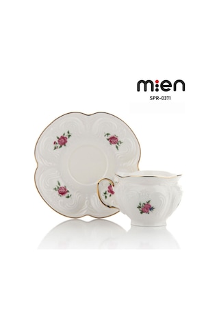 Mien 6lı Porselen Fincan Takımı Beyaz