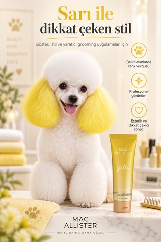 Mac Allister Kedi Köpek Tüy Boyası Sarı Renkli 125 Ml