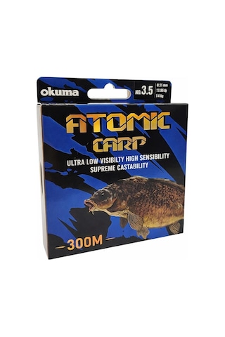 Okuma Atomic Carp Nylon Clear Color 300m Misina 0.40mm