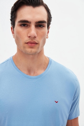 D's Damat Ds Damat Regular Fit Açık İndigo Düz Nakışlı %100 Pamuk T-shirt 4hc140632006m 7069341