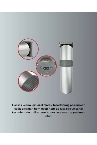 Profesyonel Saç Ve Sakal Tıraş Makinesi Tam Aksesuar Setli Diğer