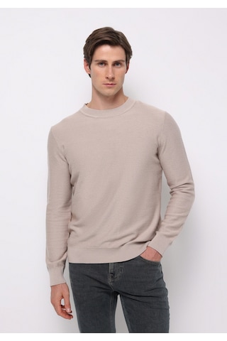 Colin's Colins Regular Fit Yuvarlak Yaka Jakarlı Erkek Bej Kazak Cl1076471 Q1.v2 Beı Bej