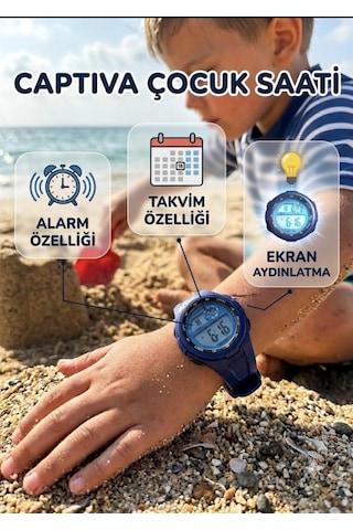 Captiva Işıklı Alarmlı Çocuk Kol Saati Lacivert