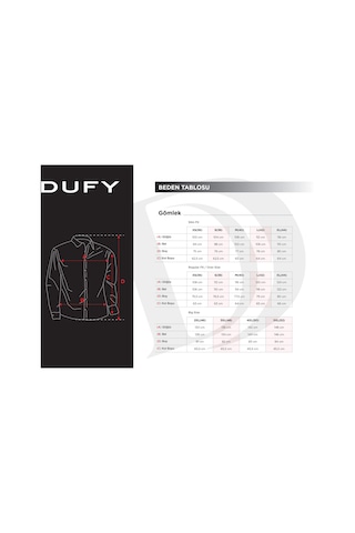Dufy Beyaz Erkek Slim Fit Brent Yaka Uzun Kol Gömlek - 58629 Beyaz