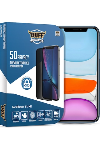 Buff Apple Uyumlu iPhone 11 Avantaj Paket - Air Hybrid Kılıf + Ekran Koruyucu + Lens Koruyucu Privacy Hayalet