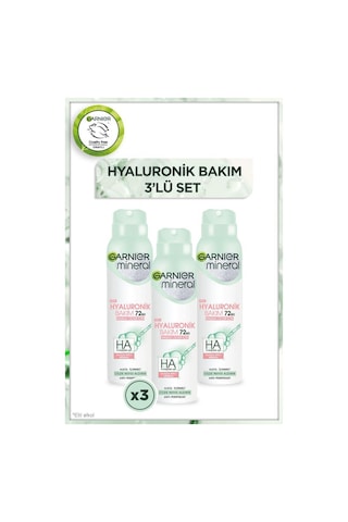 Garnier Mineral Hyaluronik Bakım Sprey Deodorant 3 x 150 ML