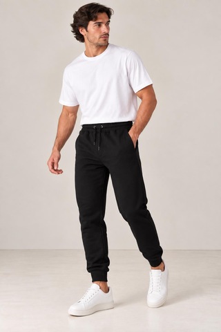 Alexandergardi İçi Polar Dokulu Jogger Pantolon Siyah