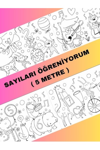 Sayıları Öğreniyorum Boyama Kağıdı 5 Metre