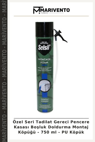 Özel Seri Tadilat Gereci Pencere Kasası Boşluk Doldurma Montaj Köpüğü - 750 Ml - Pu Köpük