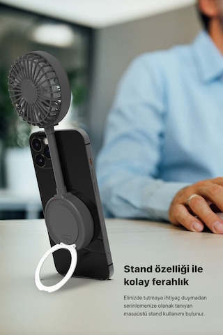 Manyetik Fan Şarj Edilebilir 3 Kademeli 5800 RPM Mıknatıslı MagSafe Telefon Vantilatörü X6104