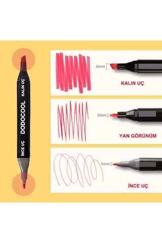 Dodocool 36 Lı Çift Uçlu Touch Marker Art Tasarım Kalem Seti İthal Ürün