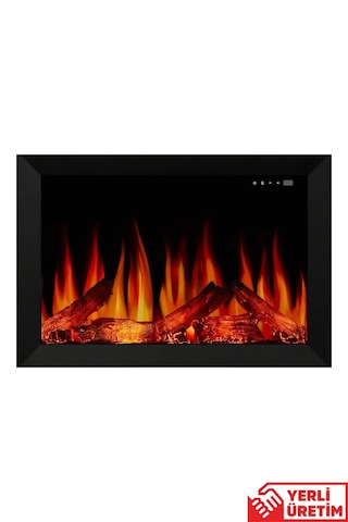 Magel 80 Elektrikli Şömine - Isıtıcısız, Metal Çerçeveli, Sınırsı