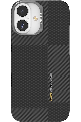 Iphone Uyumlu 17 Kılıf M-safe Şarjlı 600d Metal Kamera Çerçeveli Raptic Aramid Fiber Geotik Serisi Siyah Siyah