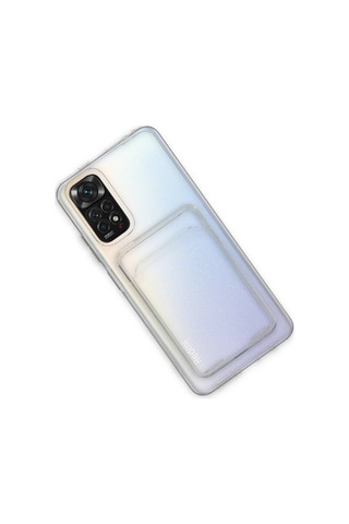 Xiaomi Redmi Note 11 Kılıf Kart Şeffaf Silikon - Şeffaf Düz Renkli