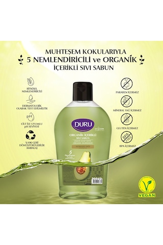 Duru Organik İçerikli Avokado Sıvı Sabun 1500 ML