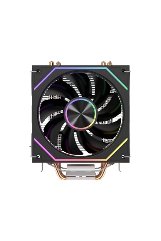 Strong M5-pro 12cm Argb Fanlı 4 Bakır 135w Kule Tipi İşlemci Fanı Siyah Argb To Sata li İşlemci Soğutucusu