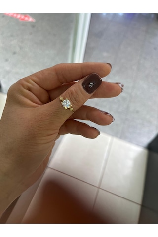Çelikoğlu Kuyumculuk 14 Ayar Altın Tek Taş Yüzük 1,11 Gr Altın