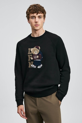 Lufian Storm Siyah Erkek Sweatshirt 112030172 Siyah