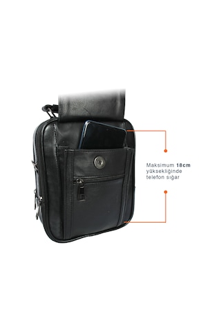 Bay Pablo C60 Hakiki Deri Çelik Kasalı Orta Boy Erkek El Çantası Siyah