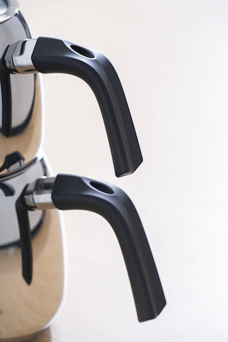 Alvez Aile Boy Çaydanlık Takımı Silver/siyah