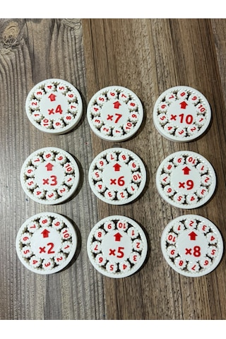 Çift Yüzlü Dişli Çarpışma Ve Bölme Çarkları - Eğitici İlkokul Matematik Materyali 3d