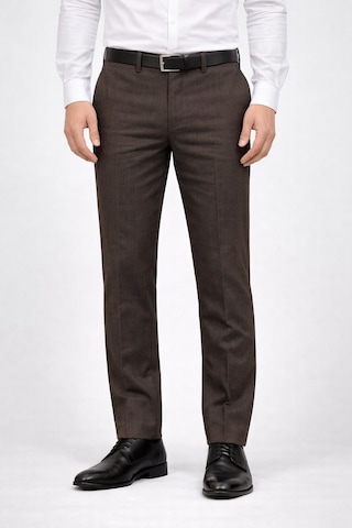 Classics Men Caserta Klasik Fit Likralı Erkek Kanvas Pantolon - 7517 Kahverengi