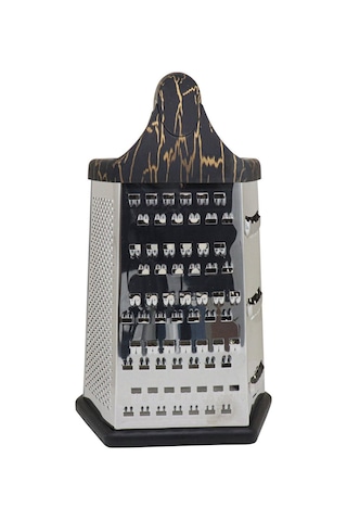 Paslanmaz Çelik Rende Mermer Desenli Altıgen Rende Silikon Saplı