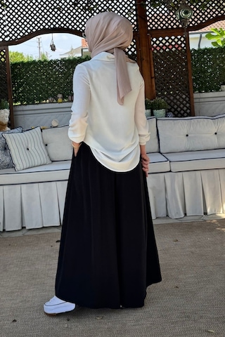 Rabia Şamlı Vera Etekli Pantolon Siyah Normal