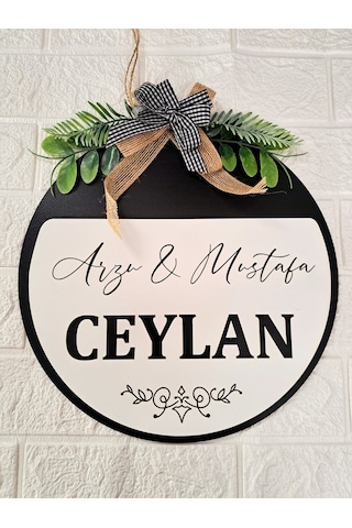 Kapı Süsü İsteğe Ve İsme Özel 30 X 30 Cm Karışık