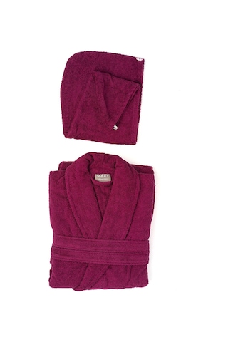 Soley Mayda Ekstra Yumuşak %100 Pamuklu Saç Bonesi & Kadın Bornoz Seti HV.MINERVA.02